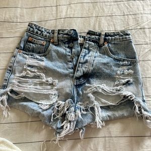 Impressions high waisted blue Jean shorts